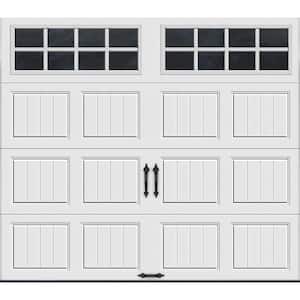 Gallery Steel Short Panel 8 ft x 7 ft Insulated 18.4 R-Value  White Garage Door with SQ24 Windows