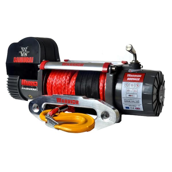 DK2 Samurai Series 8,000 lb. Capacity 12-Volt Electric Winch with 98 ft. Synthetic Rope