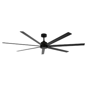 Atlanta 72 in. Indoor/Outdoor Black Ceiling Fan with Black Blades and LED Light Kit and Remote Control Included