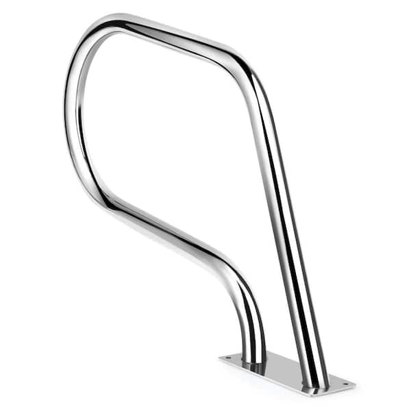Costway Stainless Steel Pool Ladder Hand Rail Stair Rail for Above Ground Pool