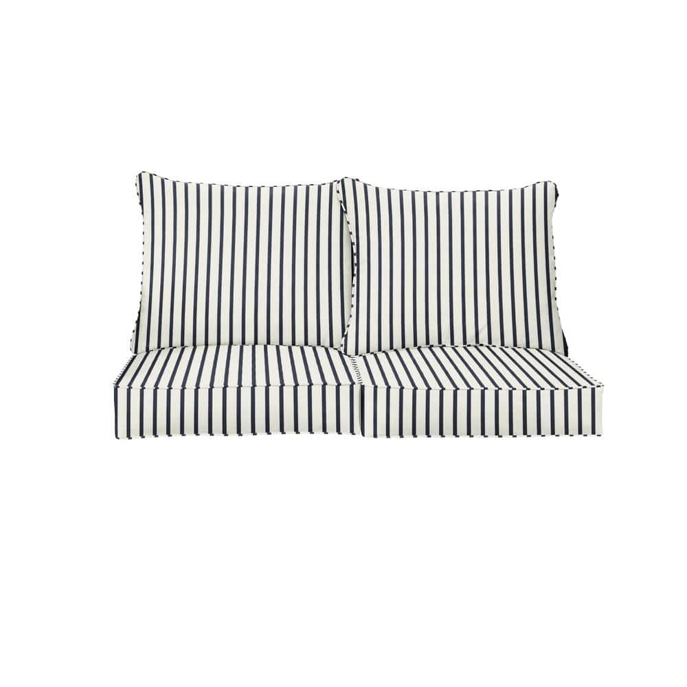 25 x 25 Sunbrella Lido Indigo Deep Seating Indoor/Outdoor Loveseat Cushion price history on PriceWatchPro