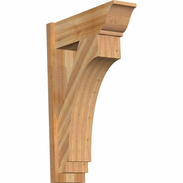 Ekena Millwork 8 in. x 36 in. x 24 in. Imperial Traditional Rough Sawn Western Red Cedar Outlooker