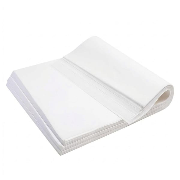 200-Piece White Heavy Duty Parchment Paper Sheets Unbleached Non-Toxic Silicone Coated Oven Safe Set