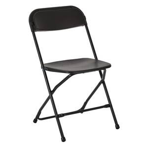 Black Plastic Seat Outdoor Safe Folding Chair (Set of10)