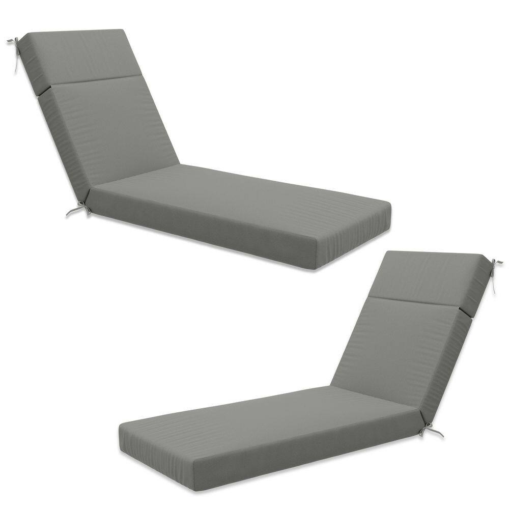 80 in. x 26 in. x 4 in. ( 2-Pack ) Outdoor Water-Resistant Replacement Chaise Lounge Seat Cushion Light Grey price history on PriceWatchPro