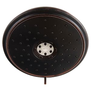 Spectra+ 4-Spray 7.3 in. Single Ceiling Mount Fixed Adjustable Shower Head in Legacy Bronze