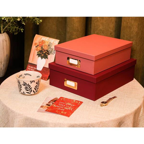 2 Tone Red Collection Red 9.65 in. x .3.94 in. Cardboard