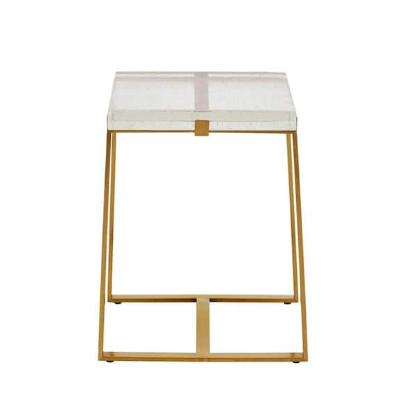 Elegant Marble Glass Top End Table Elegant Marble Glass Top End Table