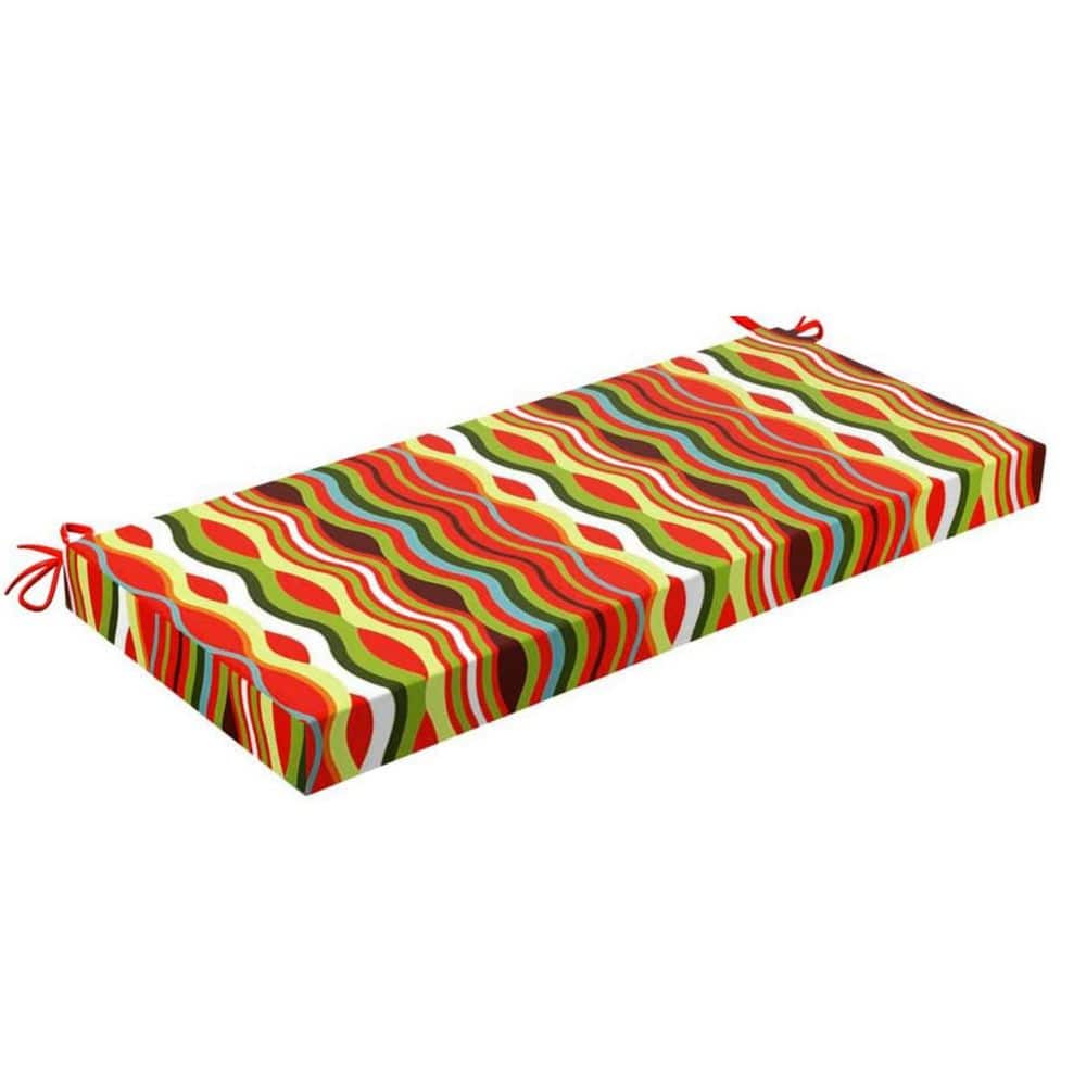 48 x 17 in. Rectangle Outdoor Bench Cushion Patio Furniture Cushions Red St