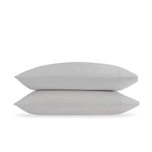Light Grey Solid 100% Organic Cotton, Queen, Smooth and Breathable, Super Soft Pillowcases, Pack of 2