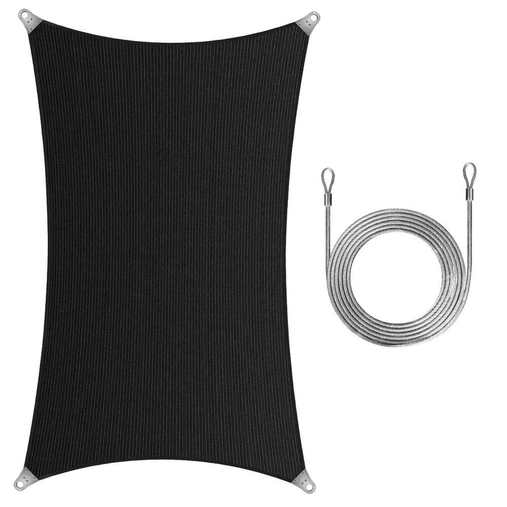 Super Ring 20 ft. x 20 ft. Sun Shade Sail with Cable-Black price history on PriceWatchPro