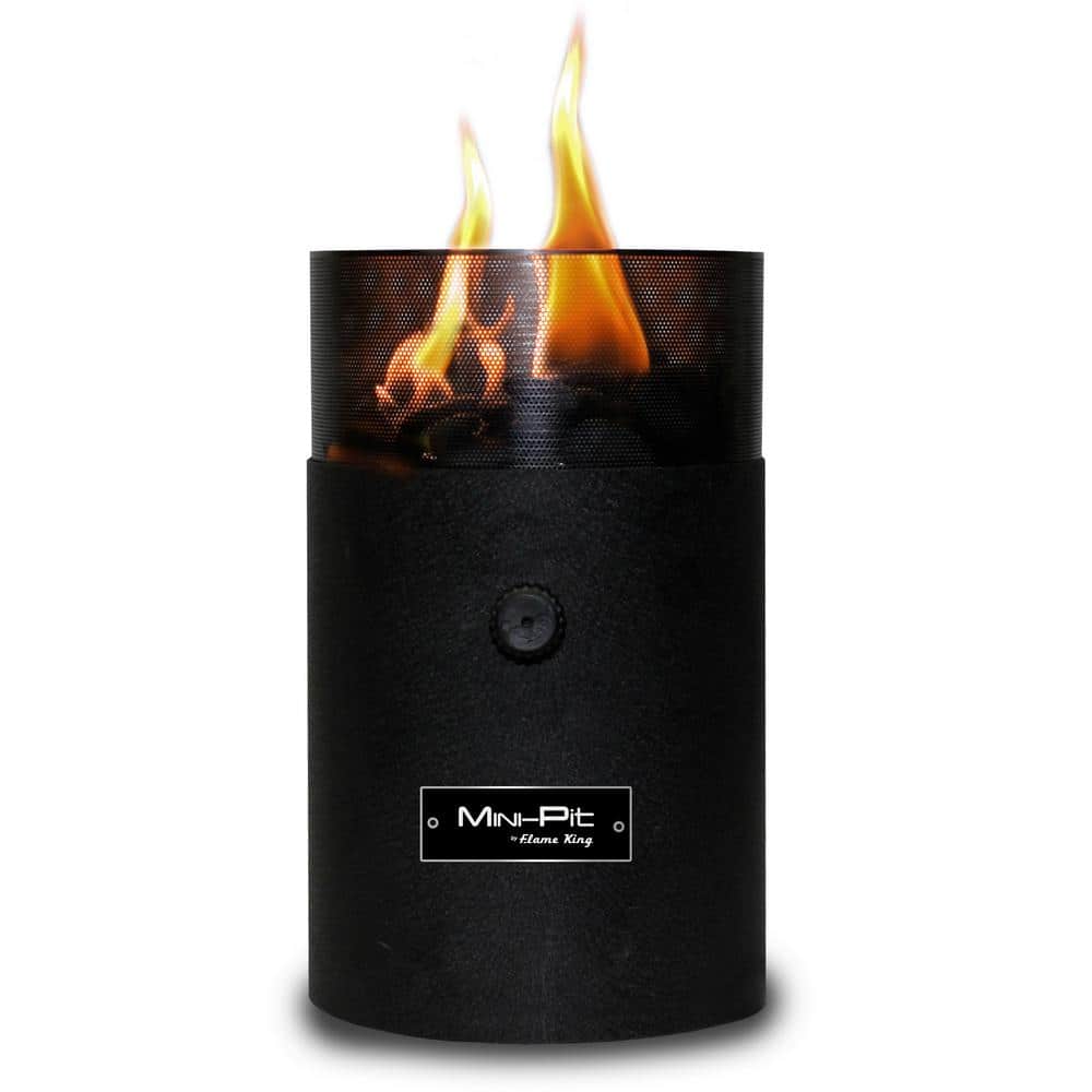 Flame King Mini Tabletop Propane Fire Pit  Smokeless Odorless Fire Pit Propane Stove  Black  8  x 11