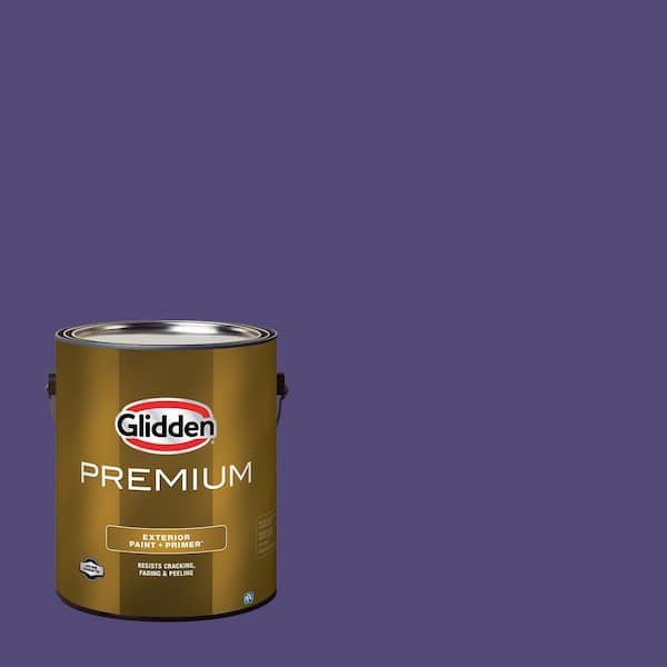 Glidden Premium 1 gal. PPG1175-7 Imperial Purple Flat Exterior Latex Paint