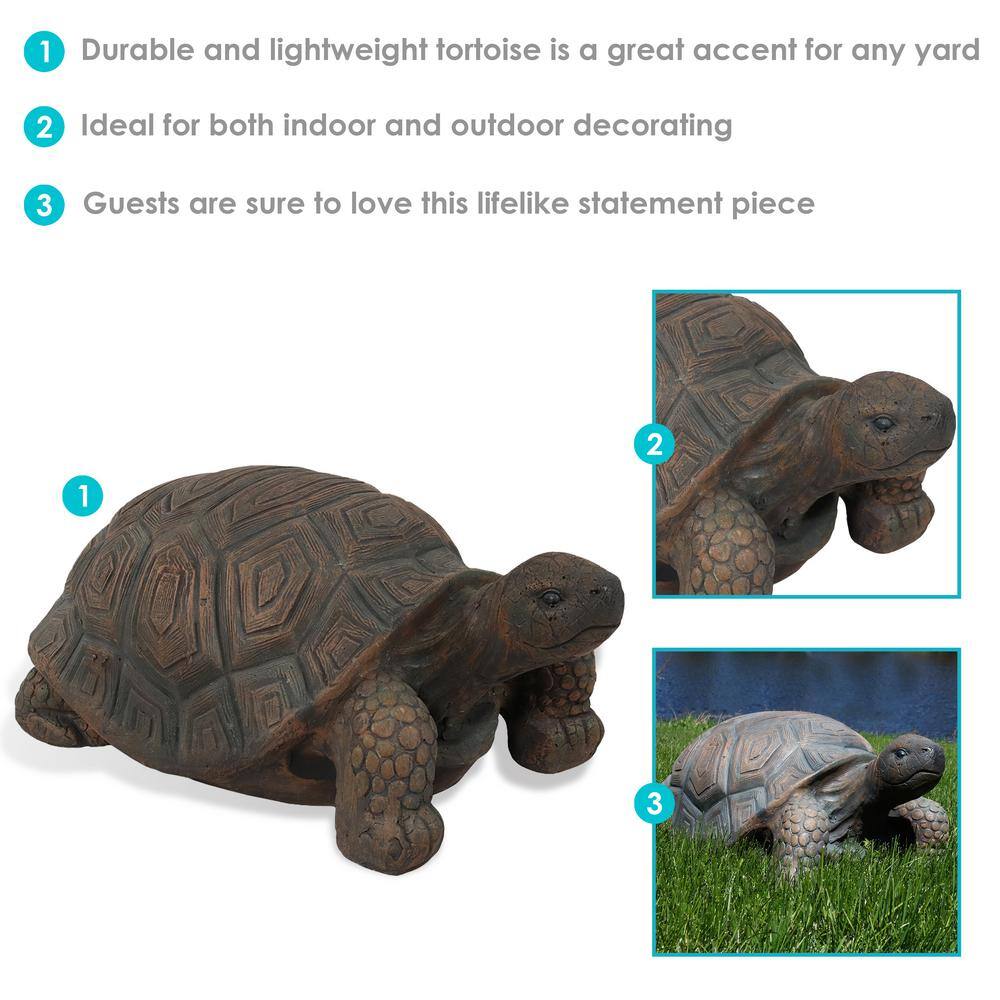 Tanya the Tortoise Large Brown Poly-Concrete Garden Statue