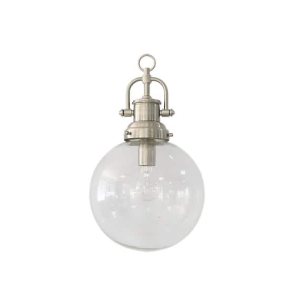 Unbranded Bryson 10 in. 1-Light Brushed Nickel Pendant