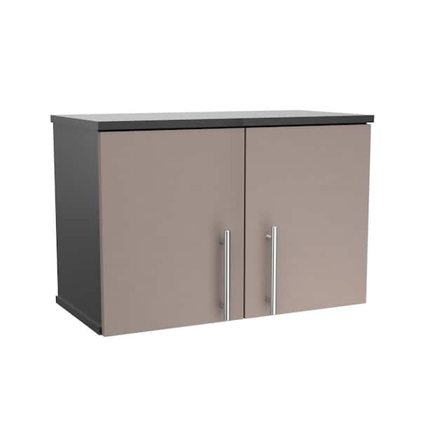 Maestrik 23.62 in. W x 15.74 in. H x 11.81 in. D 1- Shelf Garage Storage Freestanding Cabinet in Taupe/Dark Gray