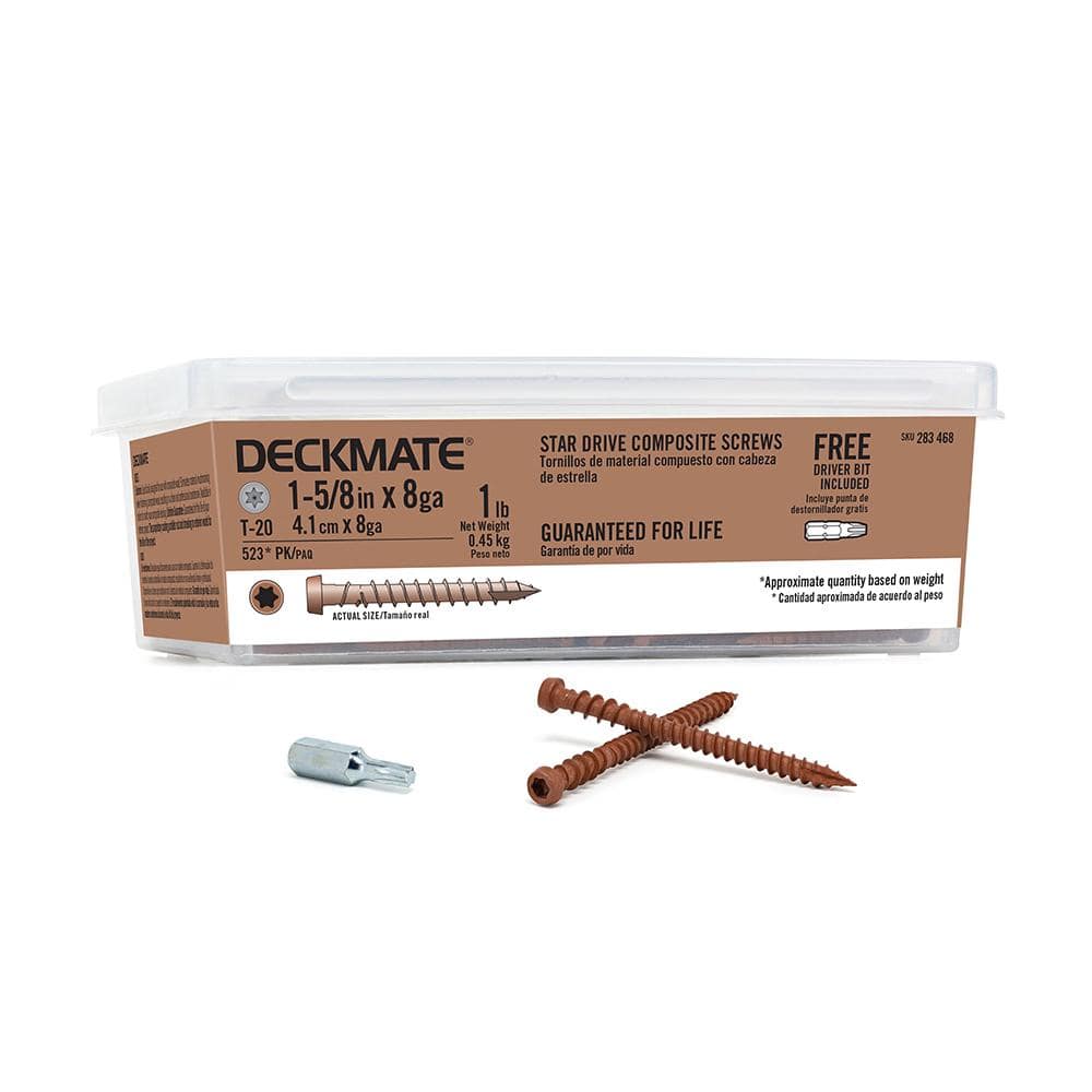 "#8 x 1-5/8 in. Red Star Pan-Head Composite Deck Screws (1 lb. / 123-Piece)" price history on PriceWatchPro