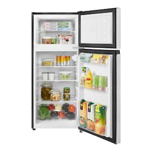 4.5 cu. ft. 2-Door Mini Refrigerator in Platinum Steel with Freezer