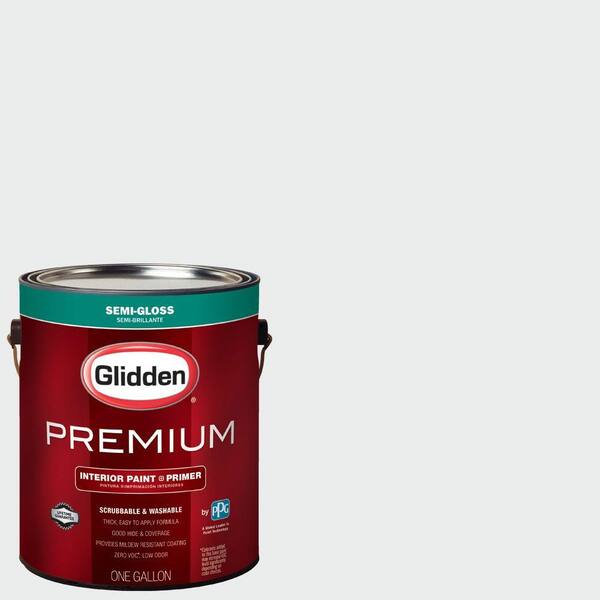 Glidden Premium 1 gal. #HDGCN29U Crystal Clear White Eggshell Interior Paint with Primer