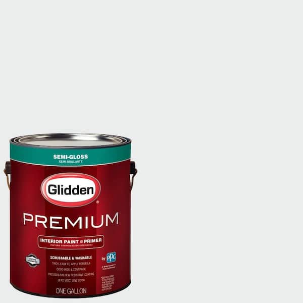 Glidden Premium 5-gal. #HDGCN29U Crystal Clear White Semi-Gloss Latex Exterior Paint