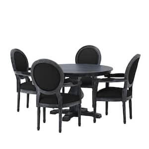 Alamosa 5-Piece Grey and Black Dining Set