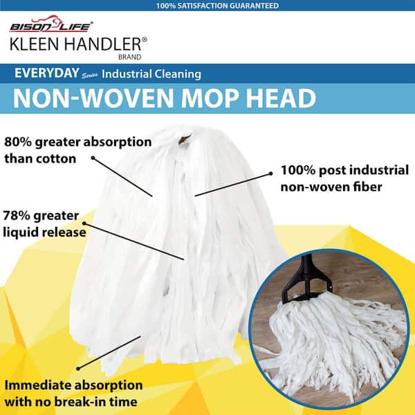 KLEEN HANDLER Heavy-Duty Commercial Mop Head Replacement, Cleaning Mop Head  Refill (Case of 24) BIS-KH-GCM-24 - The Home Depot