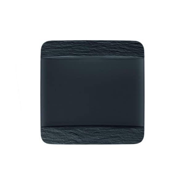 Manufacture Rock Black Square Dinner Plate