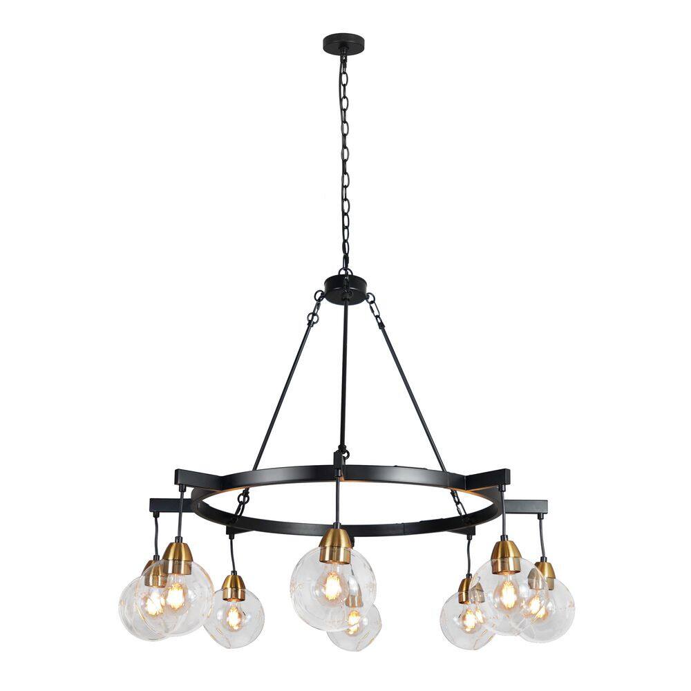 8-Light Black Round Chandelier for Living Room with No Bulbs Included price history on PriceWatchPro