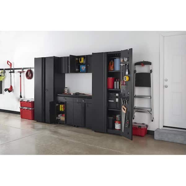 6-Piece Regular Duty Welded Steel Garage Storage System in Black (109 in. W x 75 in. H x 19.6 in. D)