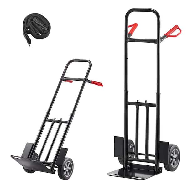 Hand Truck, 600 lbs. Load Capacity, Heavy-Duty Hand Truck Dolly w/ Wheels and Telescoping Handle, Portable Trolley Dolly