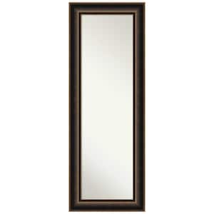 Villa Oil Rubbed Bronze 19.75 in. x 53.75 in. Non-Beveled Casual Rectangle Wood Framed Full Length on the Door Mirror