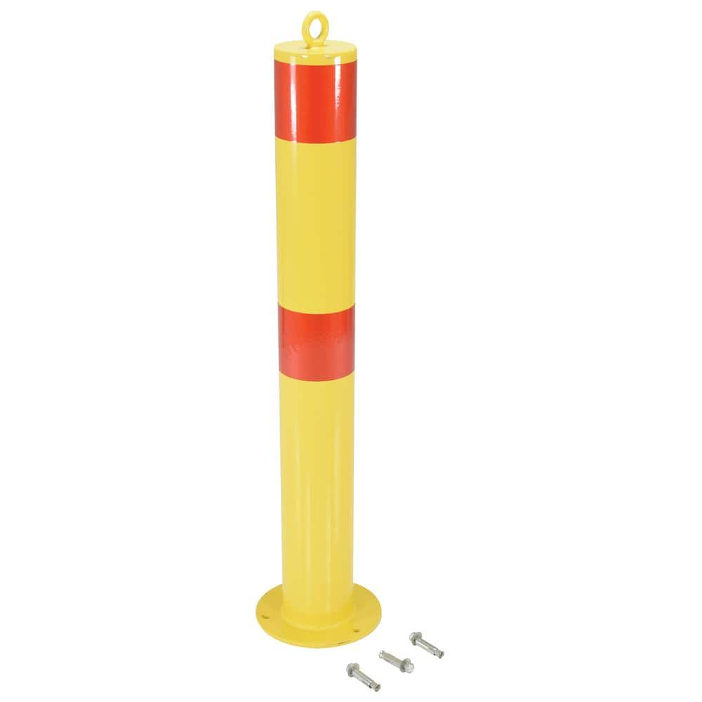 Vestil 36 in. x 4 in. Dia Yellow Steel Bollard PARK-P-108 - The Home Depot