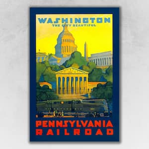 Charlie Washington DC Vintage Travel by Grif Teller Unframed Art Print 18 in. x 12 in.