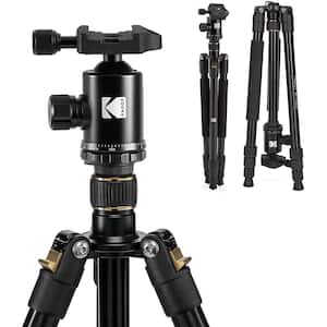 63 in. Portable Compact Aluminum Tripod with Bluetooth Remote and Smartphone