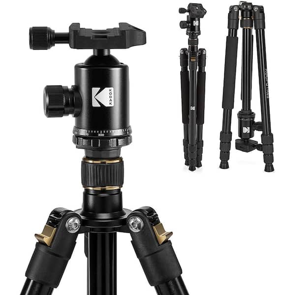 Kodak 63 in. Portable Compact Aluminum Tripod with Bluetooth Remote and Smartphone