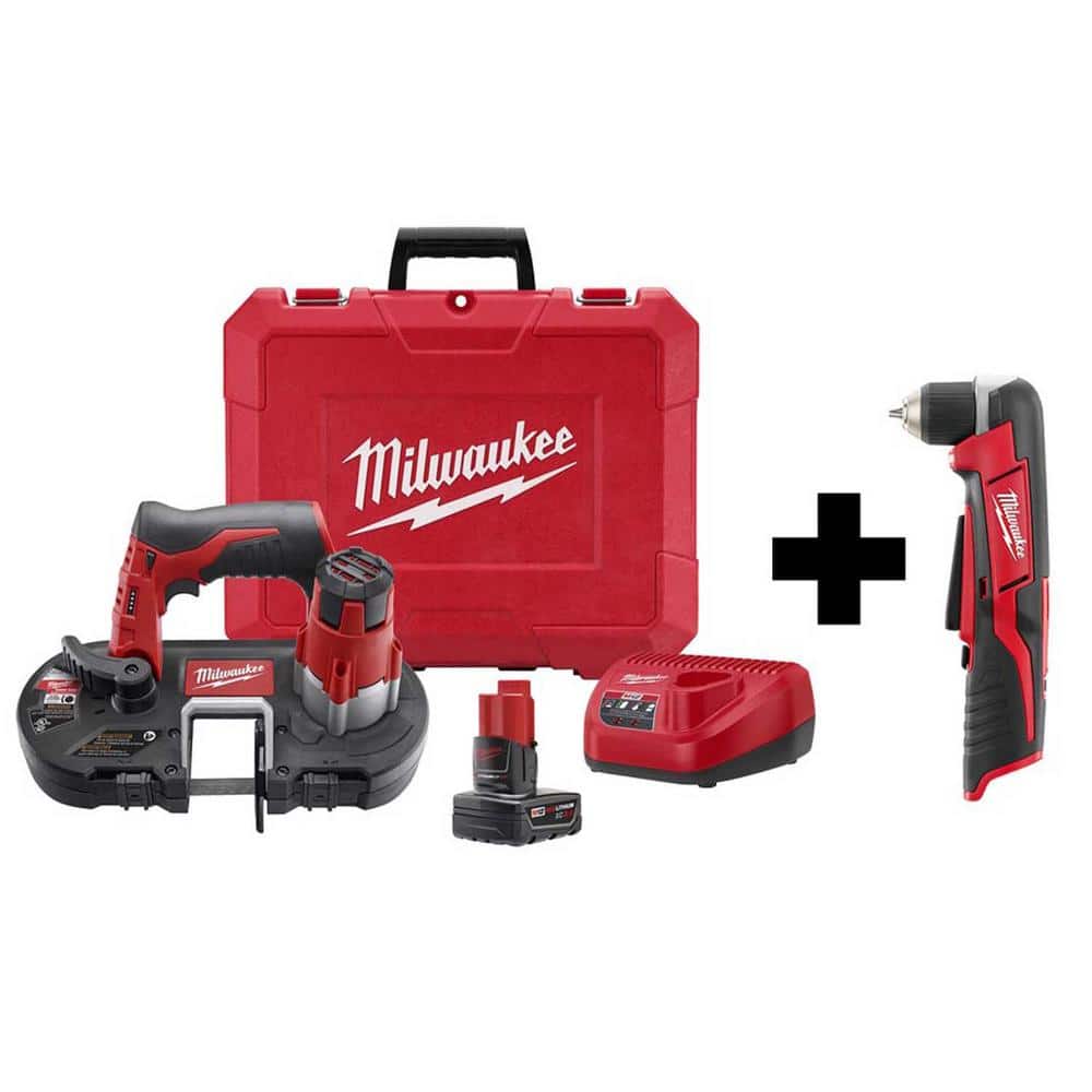 Milwaukee M12 12-Volt Lithium-Ion Cordless Sub-Compact Band Saw Kit with Free M12 Right Angle Drill -  2429-21XC-24