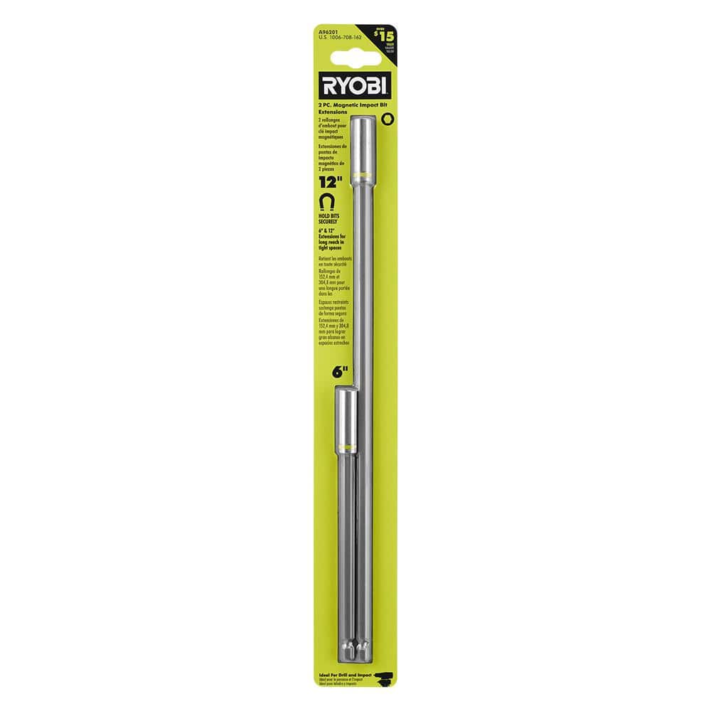 RYOBI 6 in. and 12 in. Magnetic Impact Bit Extensions (2-Piece