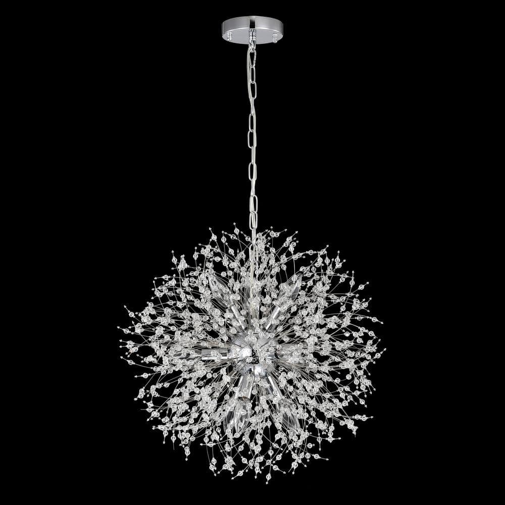 Viera 19.7'' Chrome Sputnik Globe Chandelier with Crystals