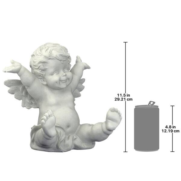 Design Toscano Cherub-Standuhr – Saint Remy, Handgefertigt Aus Steinsplitt & Harz