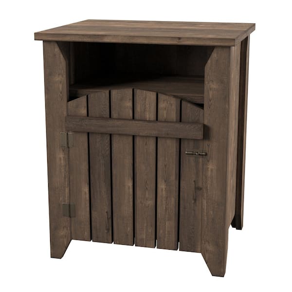 Furniture of America Beli Reclaimed Oak 1-Cabinet End Table