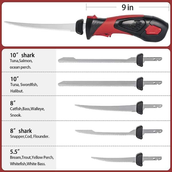 fish 600 with hook blade Imaged 8 Fine Lynzavix Cordless Electric Fillet Knife
