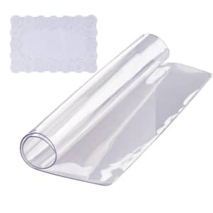 Clear Table Cover Protector 36 in. x 36 in. Table Cover 1.5 mm Thick PVC Nature Plastic Waterproof Desktop Protector