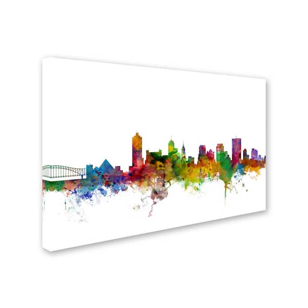 Trademark Fine Art Memphis Tennessee Skyline by Michael Tompsett
