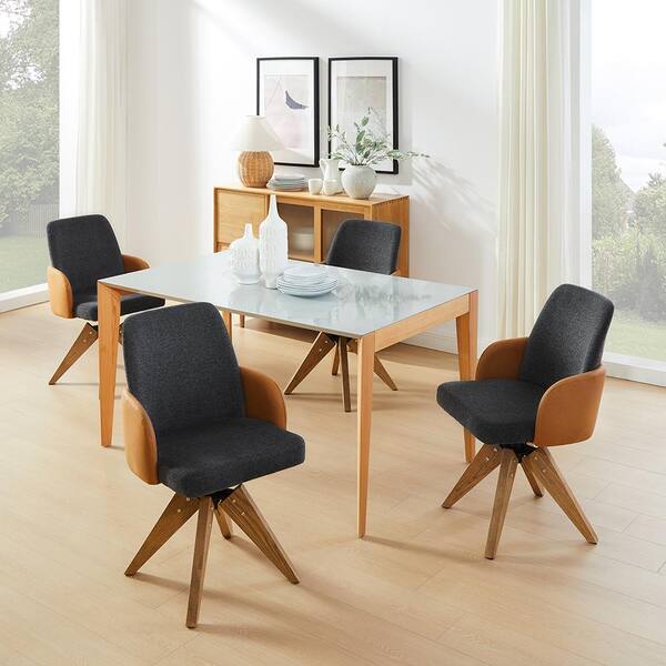 Accent chairs with wood arms and legs hot sale