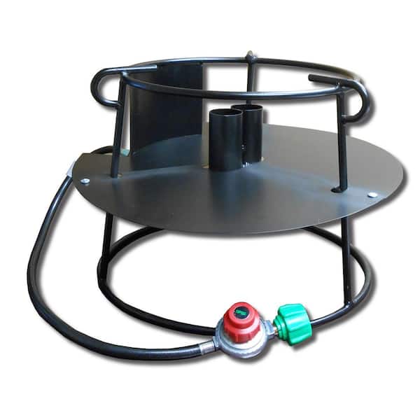 King Kooker Double Jet Gas Outdoor Cooker with Attachable Heat Shield