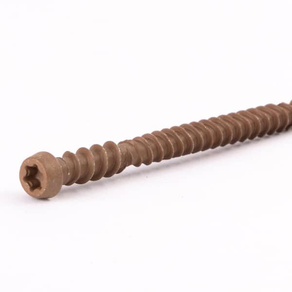 #10 x 2-3/4 in. Star Trim Head Epoxy Coated Steel Composite Deck Screws Brown #34 (350-pieces)