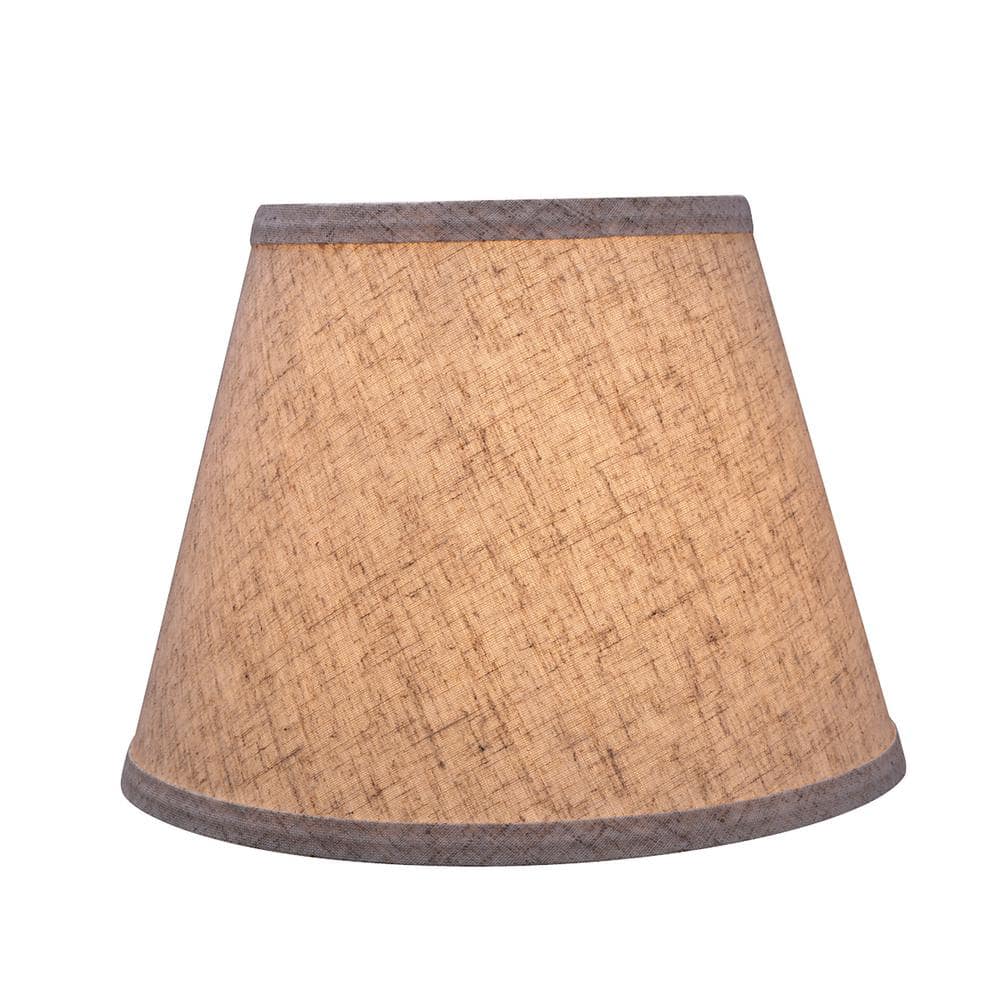 Beige Linen Barrel Empire Lamp Shade, 10" Wide