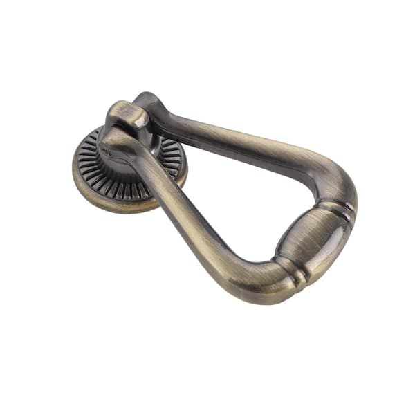 Utopia Alley Soffi Ring Cabinet Pull, Antique Brass, 2"