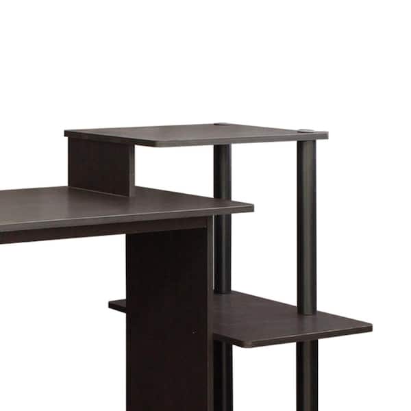 Black/Grey Furinno 11192BK/GY Efficient Computer Desk 