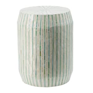 Blue, Pearlescent Non-Upholstered Stool